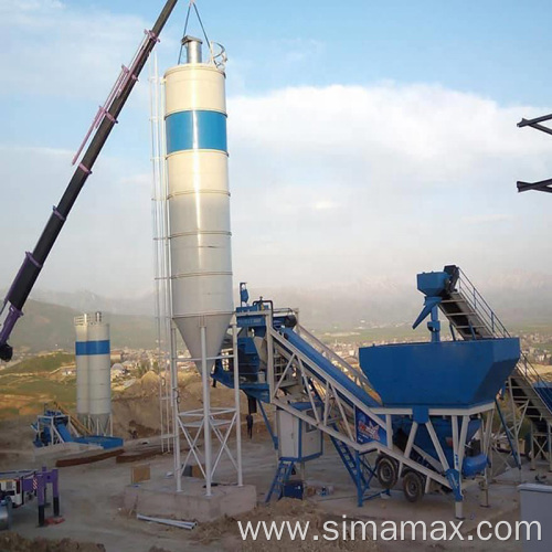 HZS25 small concrete batching plant cement mixing plant